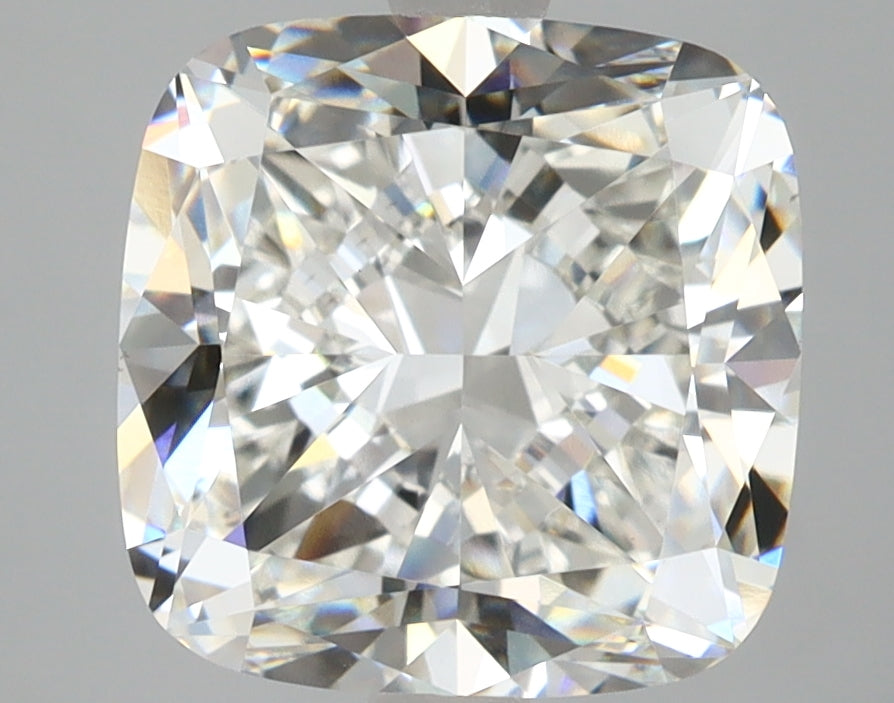 4.42 Carat Cushion Lab Diamond with  Cut Diamond in 14KT  view 1
