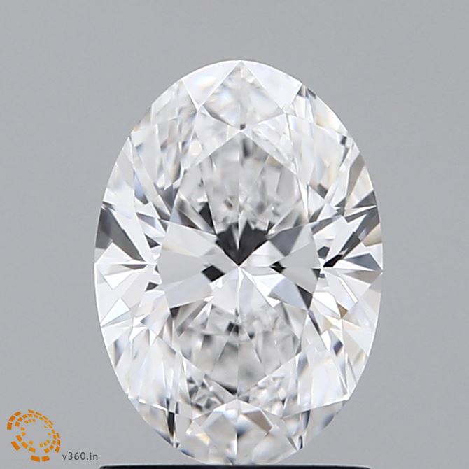 1.4 Carat Oval Lab Diamond with  Cut Diamond in 14KT  view 1
