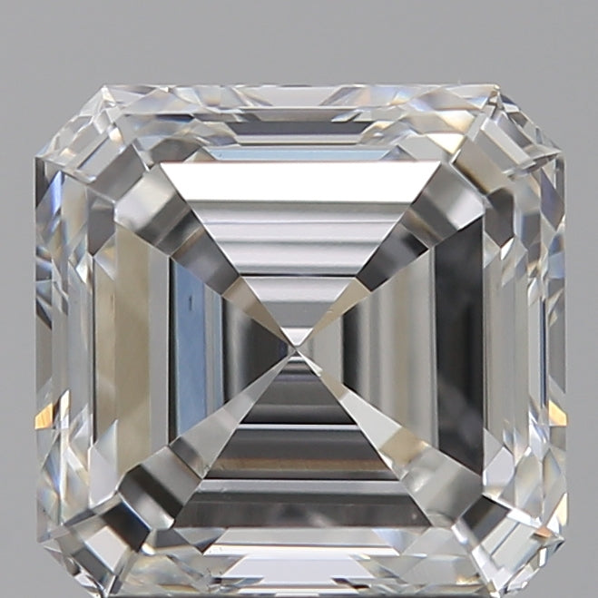 2.0 Carat Asscher Lab Diamond with  Cut Diamond in 14KT  view 1
