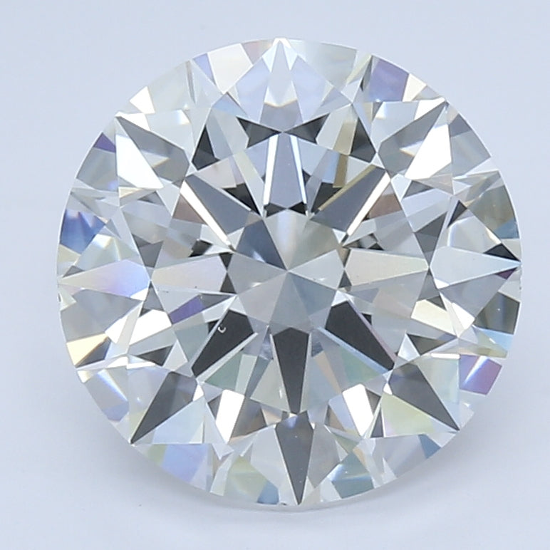 5.0 Carat Round Lab Diamond with  Cut Diamond in 14KT  view 1
