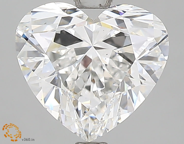 2.2 Carat Heart Lab Diamond with  Cut Diamond in 14KT  view 1

