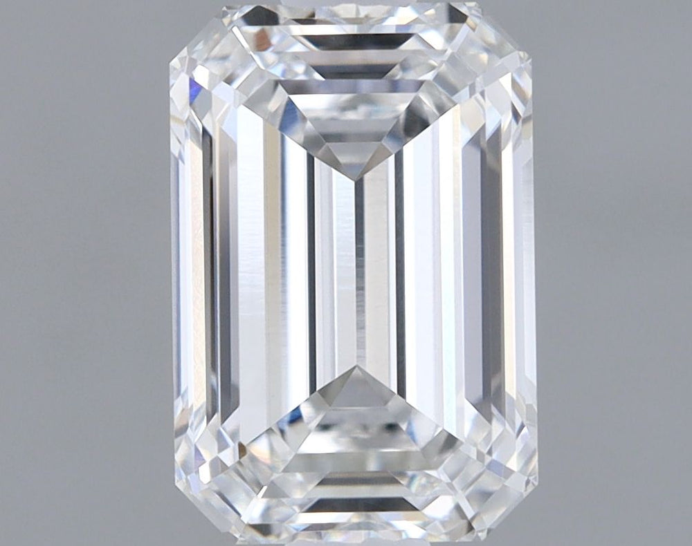 1.23 Carat Emerald Lab Diamond with  Cut Diamond in 14KT  view 1
