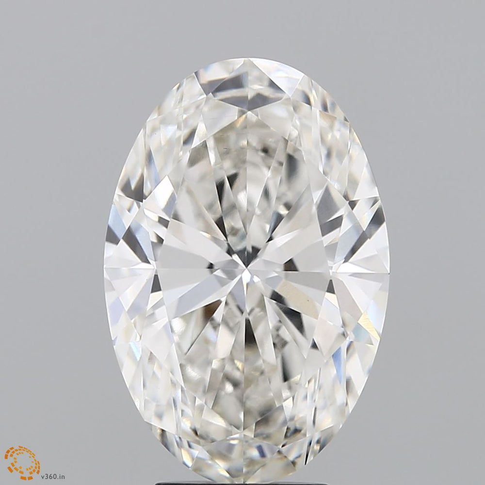 5.6 Carat Oval Lab Diamond with  Cut Diamond in 14KT  view 1

