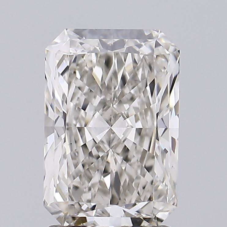 2.13 Carat Radiant Lab Diamond with  Cut Diamond in 14KT  view 1
