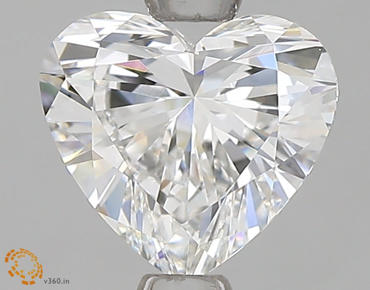 1.01 Carat Heart Lab Diamond with  Cut Diamond in 14KT  view 1
