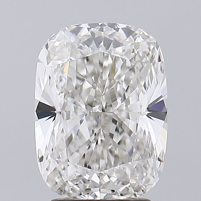 3.03 Carat Cushion Lab Diamond with  Cut Diamond in 14KT  view 1

