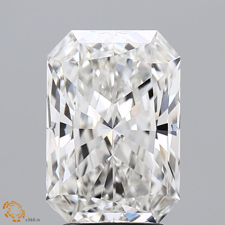 3.08 Carat Radiant Lab Diamond with  Cut Diamond in 14KT  view 1
