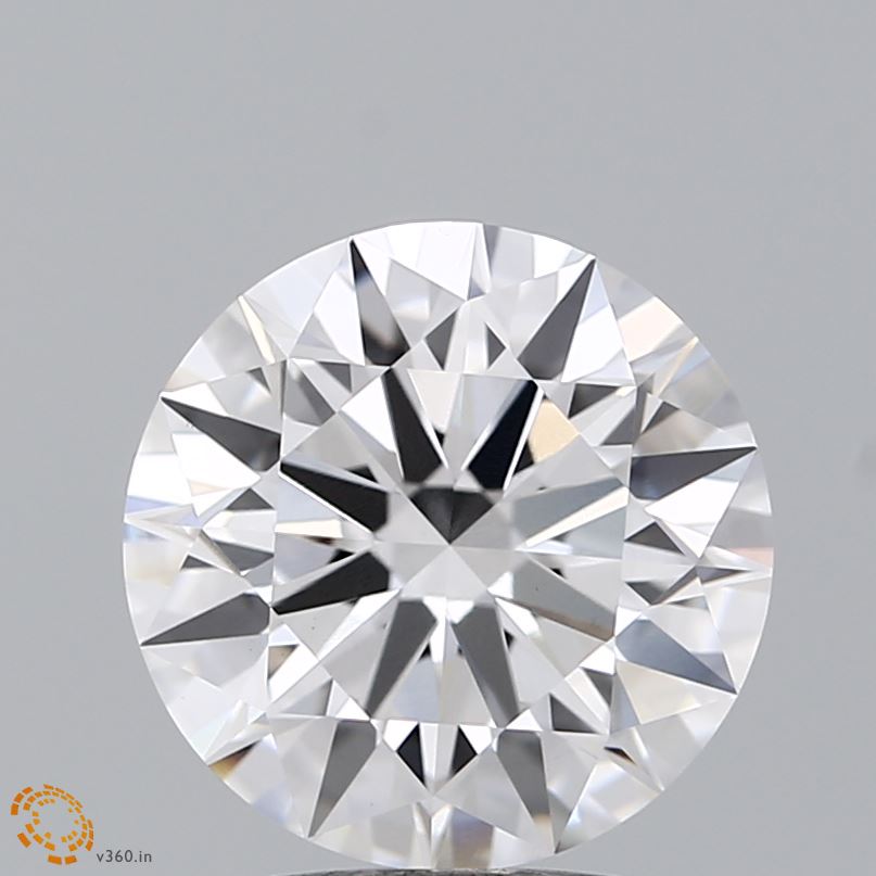 3.53 Carat Round Lab Diamond with  Cut Diamond in 14KT  view 1
