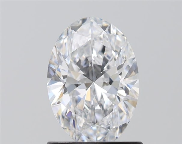 2.57 Carat Oval Lab Diamond with  Cut Diamond in 14KT  view 1
