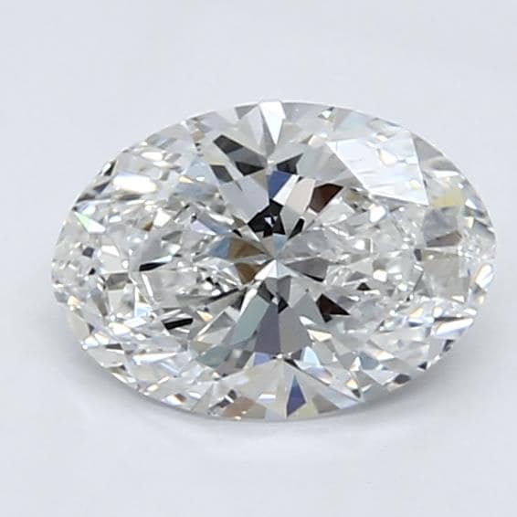 1.68 Carat Oval Lab Diamond with  Cut Diamond in 14KT  view 1
