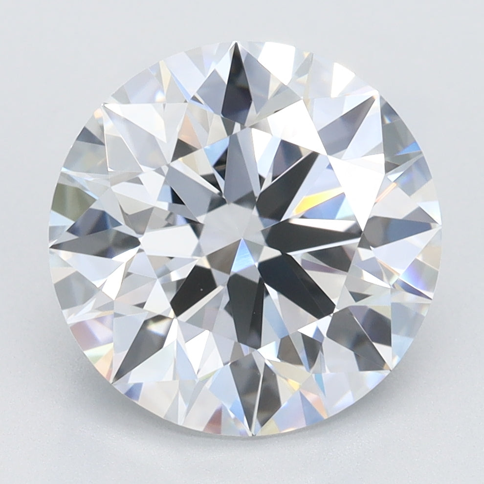 3.33 Carat Round Lab Diamond with  Cut Diamond in 14KT  view 1
