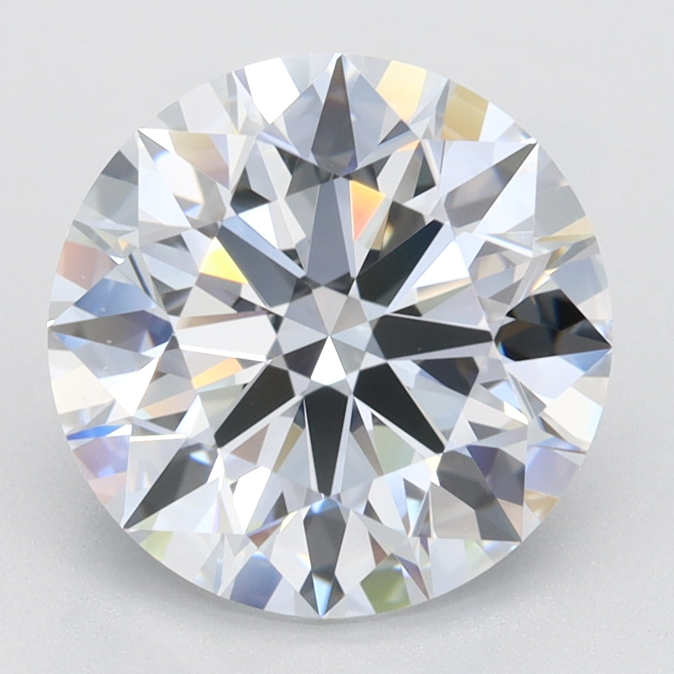 3.51 Carat Round Lab Diamond with  Cut Diamond in 14KT  view 1
