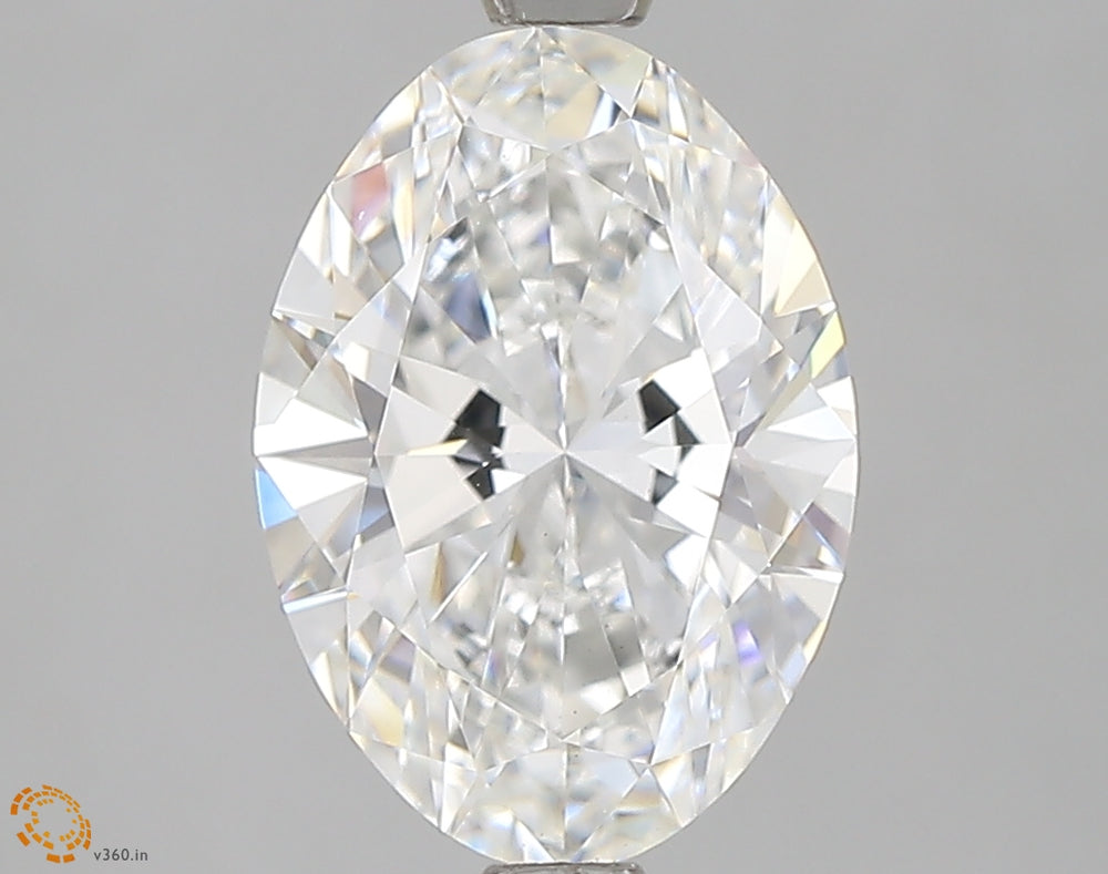 2.13 Carat Oval Lab Diamond with  Cut Diamond in 14KT  view 1
