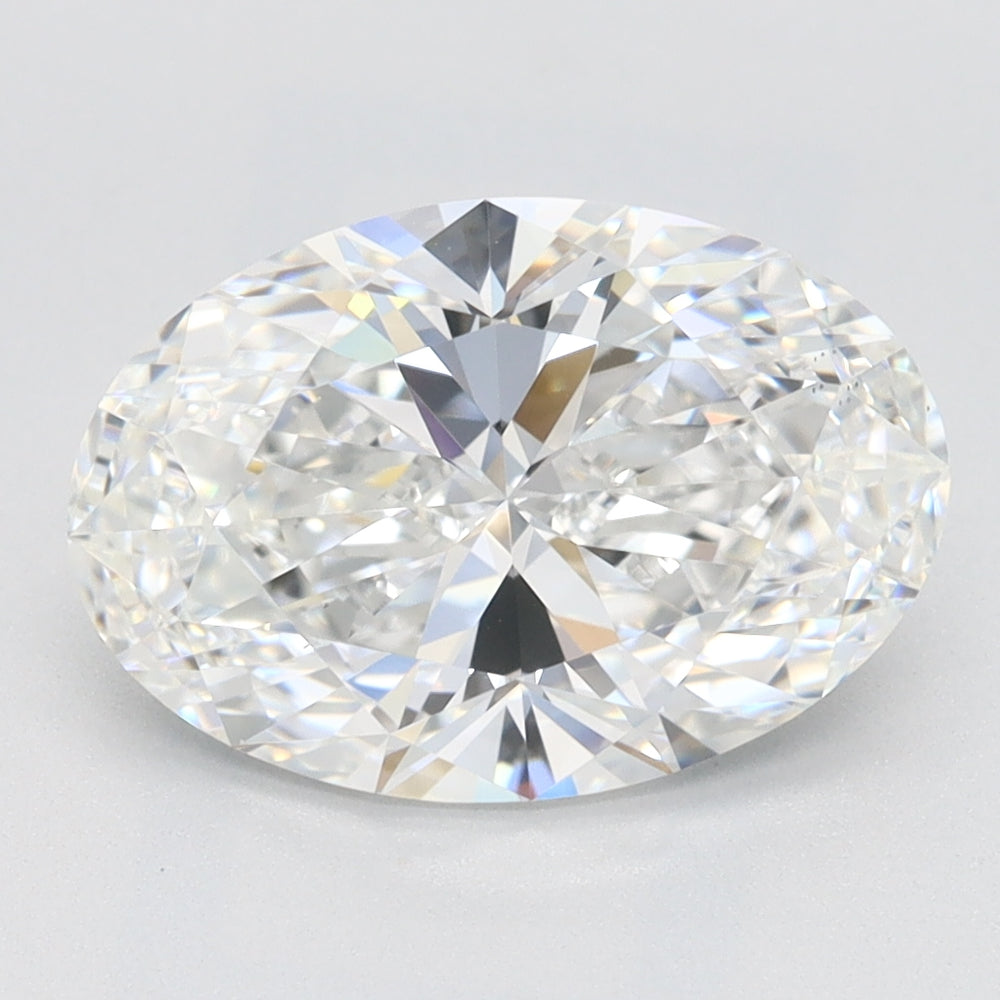 2.34 Carat Oval Lab Diamond with  Cut Diamond in 14KT  view 1
