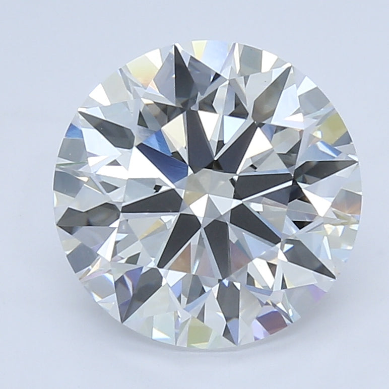 4.11 Carat Round Lab Diamond with  Cut Diamond in 14KT  view 1
