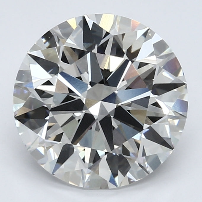 4.11 Carat Round Lab Diamond with  Cut Diamond in 14KT  view 1
