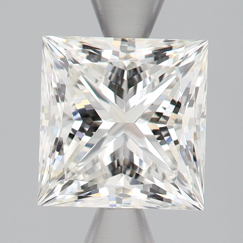 2.05 Carat Princess Lab Diamond with  Cut Diamond in 14KT  view 1
