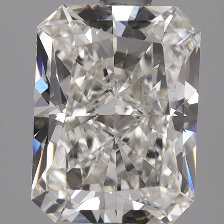 2.5 Carat Radiant Lab Diamond with  Cut Diamond in 14KT  view 1
