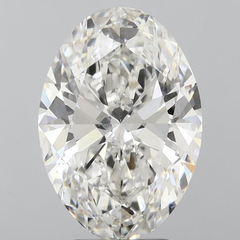 5.02 Carat Oval Lab Diamond with  Cut Diamond in 14KT  view 1
