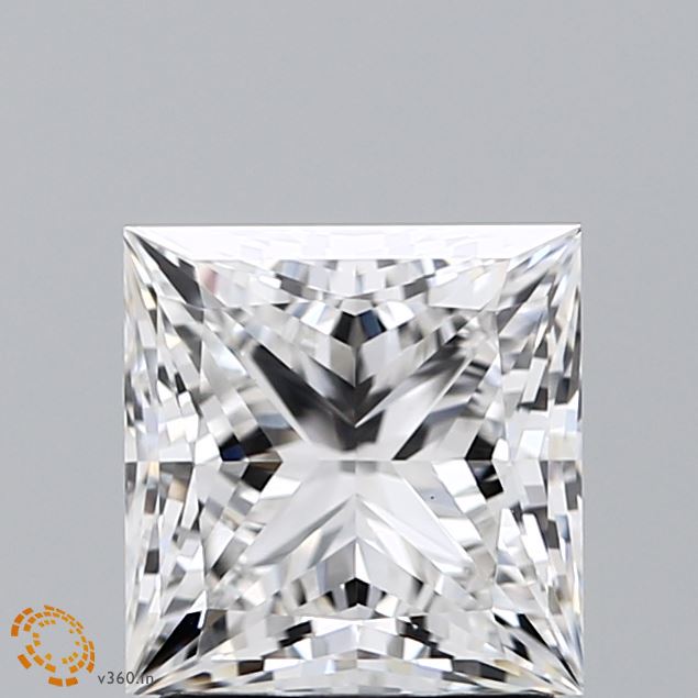 2.06 Carat Princess Lab Diamond with  Cut Diamond in 14KT  view 1
