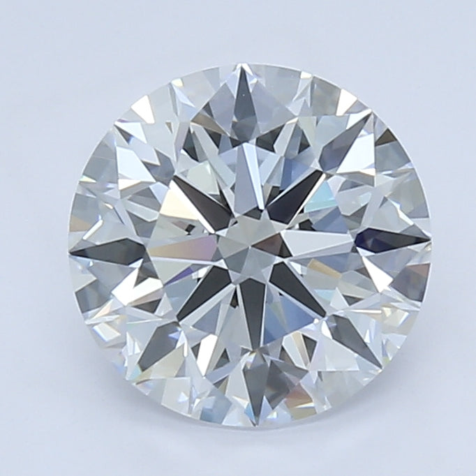 2.58 Carat Round Lab Diamond with  Cut Diamond in 14KT  view 1
