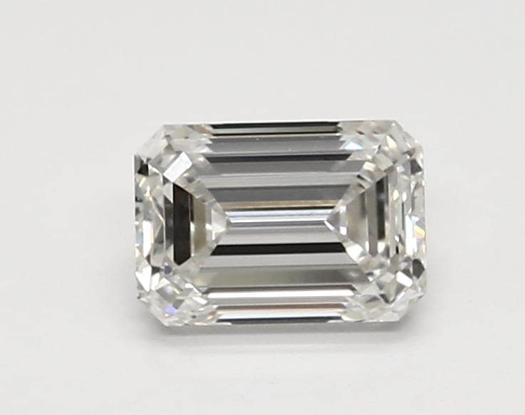 2.52 Carat Emerald Lab Diamond with  Cut Diamond in 14KT  view 1
