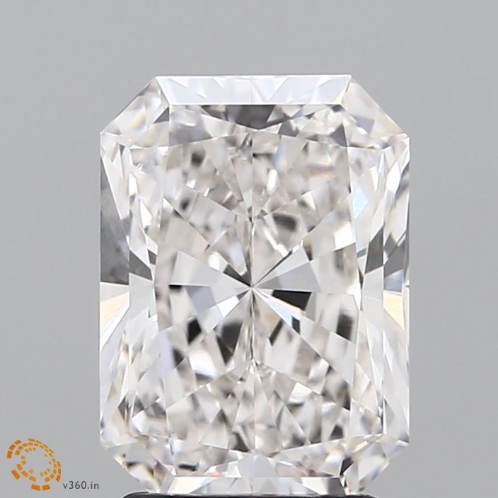 2.56 Carat Radiant Lab Diamond with  Cut Diamond in 14KT  view 1
