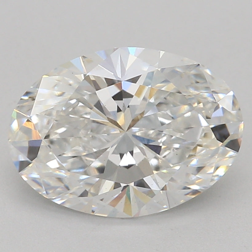 1.25 Carat Oval Lab Diamond with  Cut Diamond in 14KT  view 1
