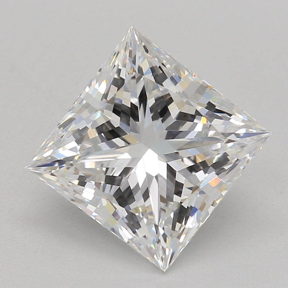 1.55 Carat Princess Lab Diamond with  Cut Diamond in 14KT  view 1
