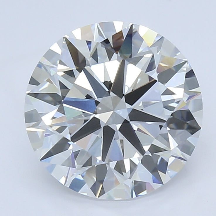 4.05 Carat Round Lab Diamond with  Cut Diamond in 14KT  view 1
