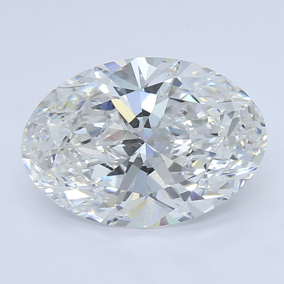 4.24 Carat Oval Lab Diamond with  Cut Diamond in 14KT  view 1
