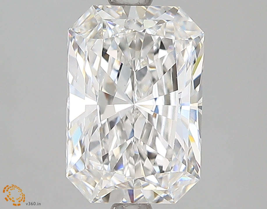 2.12 Carat Radiant Lab Diamond with  Cut Diamond in 14KT  view 1
