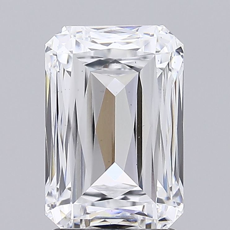 2.8 Carat Radiant Lab Diamond with  Cut Diamond in 14KT  view 1
