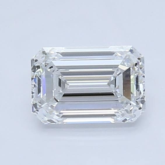 1.61 Carat Emerald Lab Diamond with  Cut Diamond in 14KT  view 1
