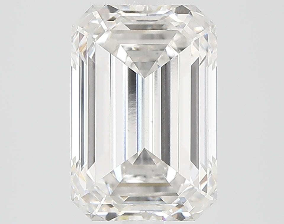 2.7 Carat Emerald Lab Diamond with  Cut Diamond in 14KT  view 1
