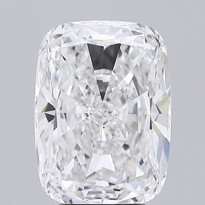 5.07 Carat Cushion Lab Diamond with  Cut Diamond in 14KT  view 1
