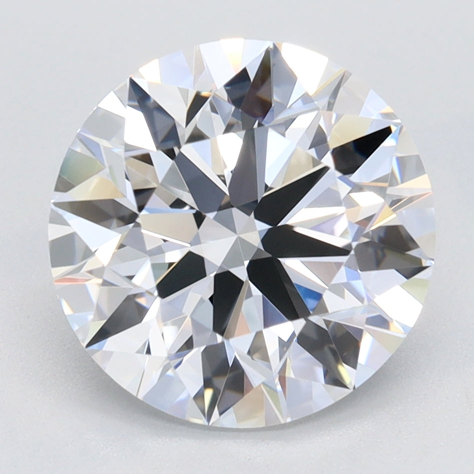 3.0 Carat Round Lab Diamond with  Cut Diamond in 14KT  view 1

