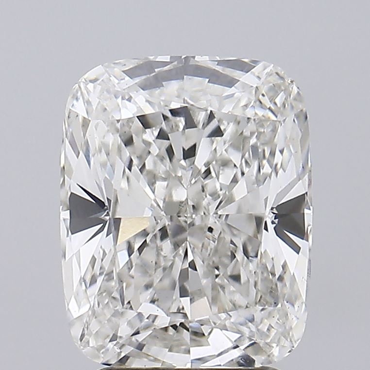 3.26 Carat Cushion Lab Diamond with  Cut Diamond in 14KT  view 1
