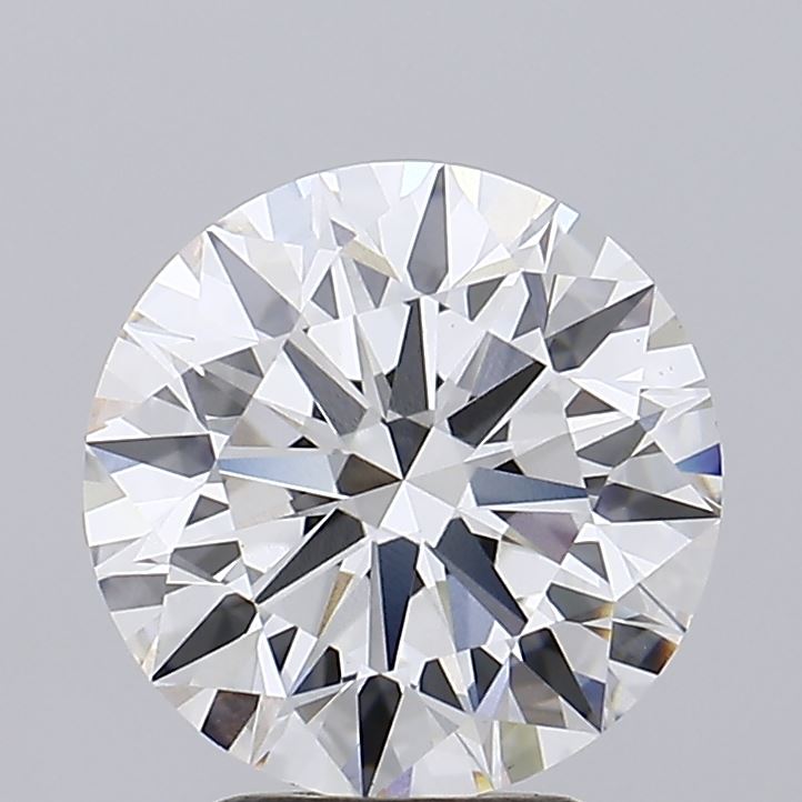 3.39 Carat Round Lab Diamond with  Cut Diamond in 14KT  view 1
