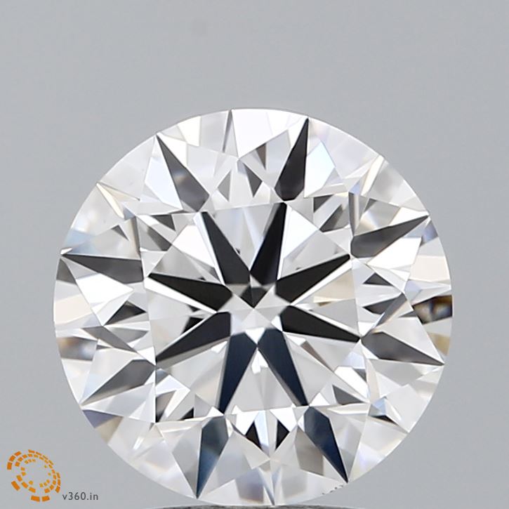 3.07 Carat Round Lab Diamond with  Cut Diamond in 14KT  view 1
