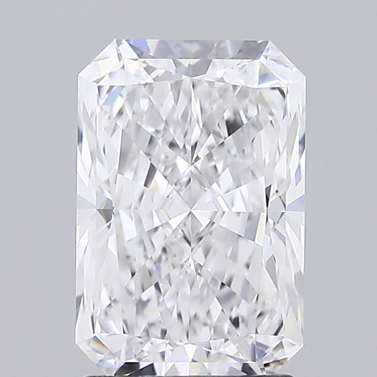 2.04 Carat Radiant Lab Diamond with  Cut Diamond in 14KT  view 1
