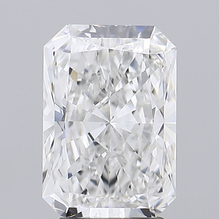 2.71 Carat Radiant Lab Diamond with  Cut Diamond in 14KT  view 1
