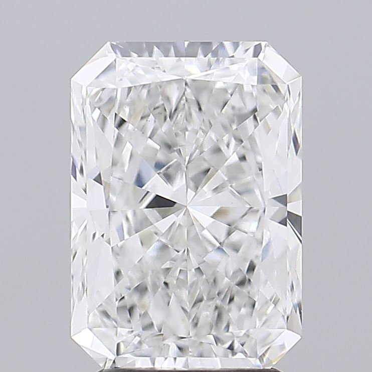 2.8 Carat Radiant Lab Diamond with  Cut Diamond in 14KT  view 1
