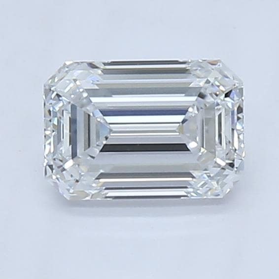 2.53 Carat Emerald Lab Diamond with  Cut Diamond in 14KT  view 1
