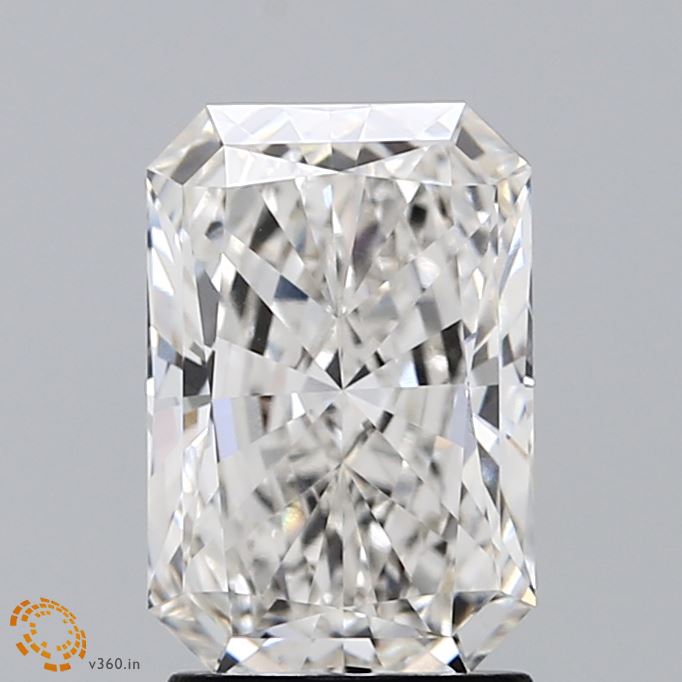 2.11 Carat Radiant Lab Diamond with  Cut Diamond in 14KT  view 1
