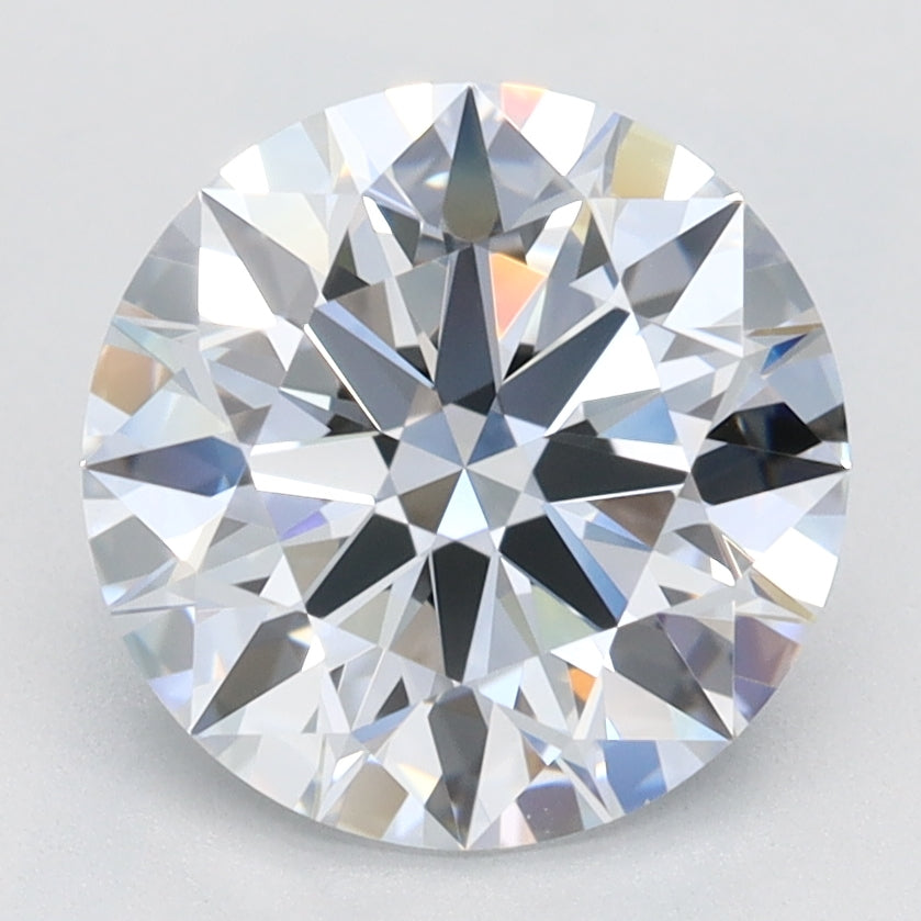 2.15 Carat Round Lab Diamond with  Cut Diamond in 14KT  view 1
