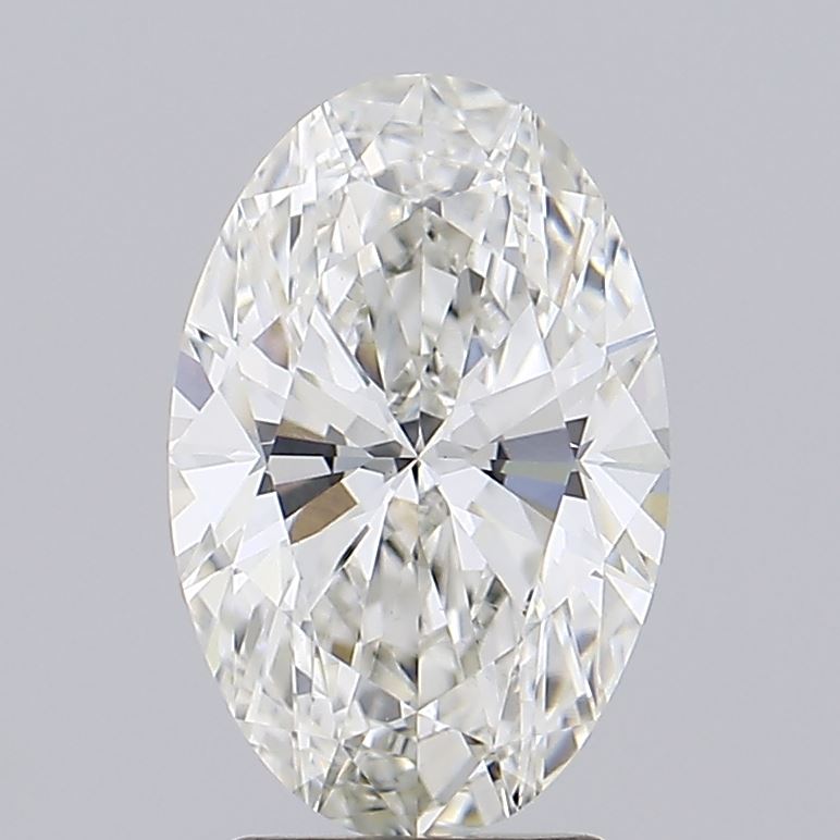 3.01 Carat Oval Lab Diamond with  Cut Diamond in 14KT  view 1
