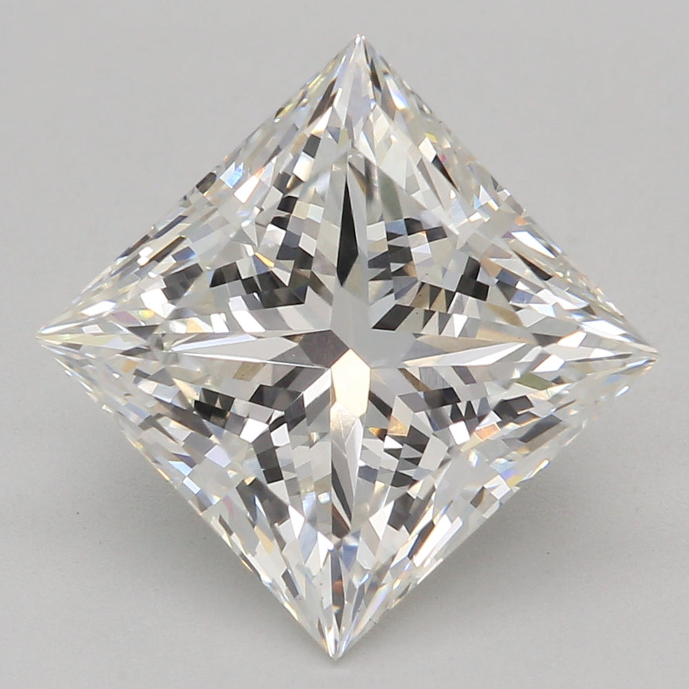 2.98 Carat Princess Lab Diamond with  Cut Diamond in 14KT  view 1
