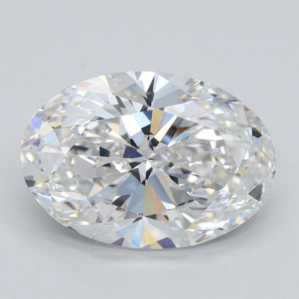 3.12 Carat Oval Lab Diamond with  Cut Diamond in 14KT  view 1

