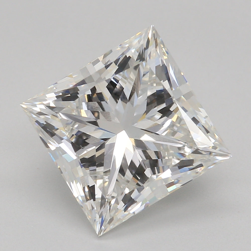 2.82 Carat Princess Lab Diamond with  Cut Diamond in 14KT  view 1
